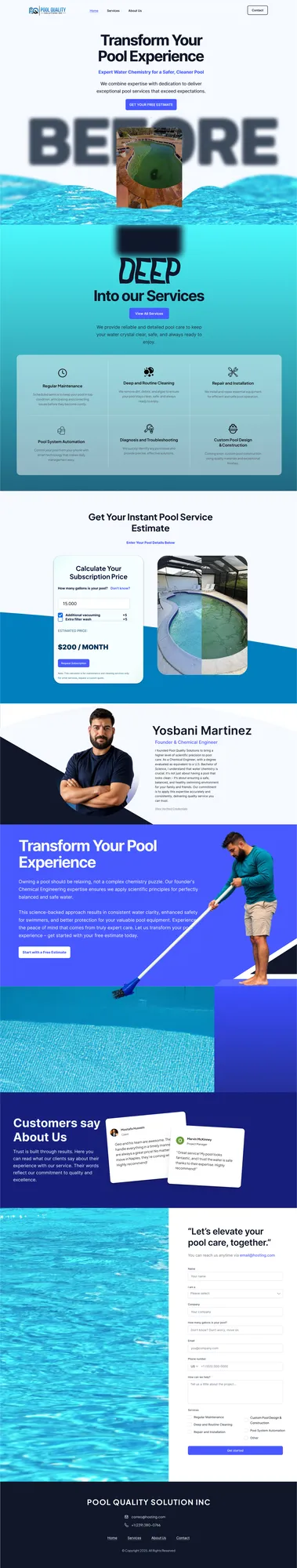 Pool Quality Solutions, detalle 2